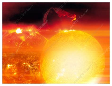 Solar Flares Illustration Stock Image C0524479 Science Photo
