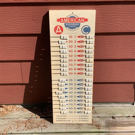 Lot 149r Vintage Metal Shuffleboard Scoreboard