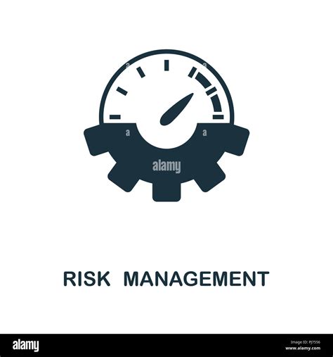 Risk Management Icon Monochrome Style Design From Management