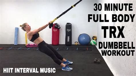 30 Minute Full Body Trx Workout Trx And Dumbbell Hiit Training