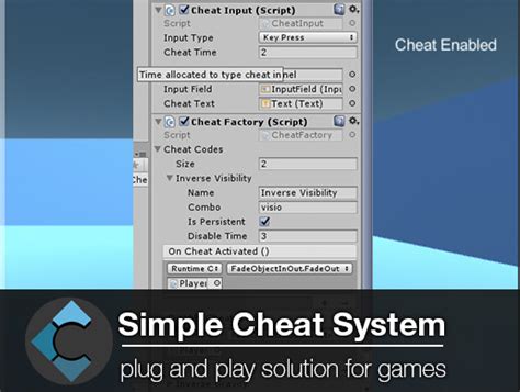 Simple Cheat System Integration Unity Asset Store