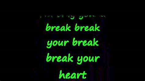 Taio Cruz Break Your Heart Lyrics Youtube