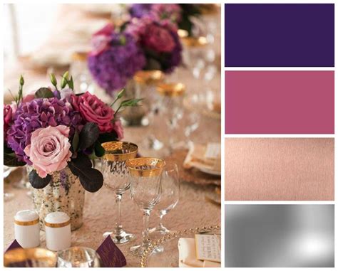 The metal dates back to late 19th century russia, when jeweller carl fabergé (famed for creating the ornate decorative eggs rose gold's soft hue can also appear romantic, refined and composed. Purple Winter Wedding Colour Scheme. Dark Purple, Magenta ...