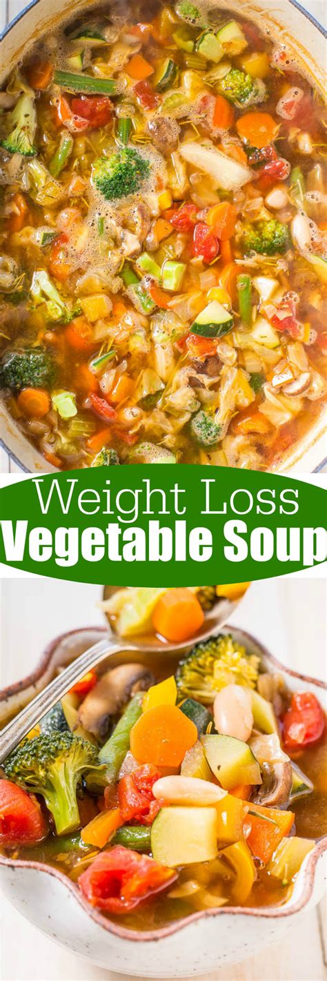 So, we combed through the dozens of healthy canned soup brands to find the healthiest canned soups to buy for weight loss. Weight Loss Vegetable Soup Recipe (Low-Calorie!) - Averie Cooks