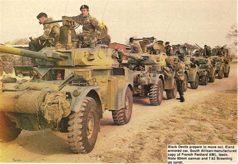 A Rhodesian Eland Armored Cars From South Africa War Armored
