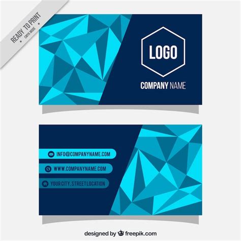 Free Vector Polygonal Style Corporate Card