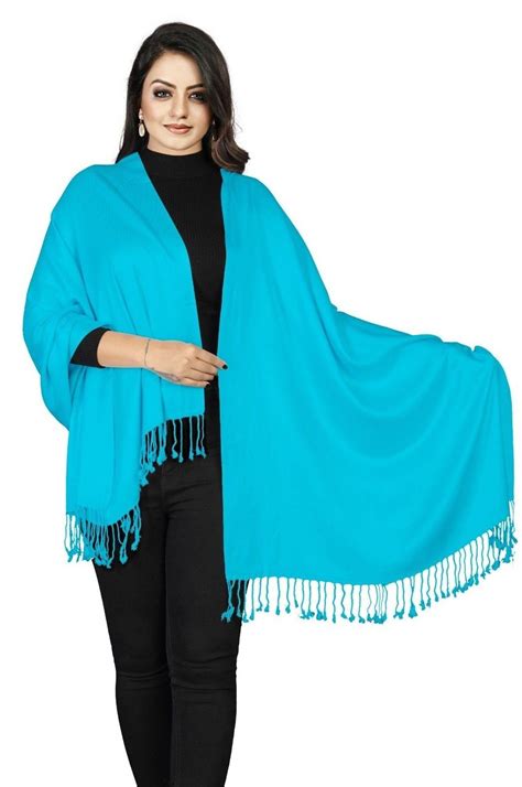 Handcrafted Large Soft Pashmina Shawl Wrap Scarf In Solid Colours Ebay