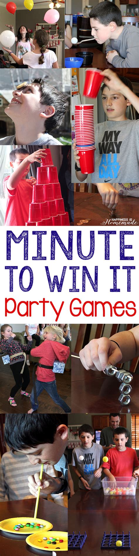 10 Awesome Minute To Win It Party Games Happiness Is Homemade