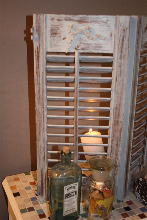 Evocative Vintage Vintage Wood Shutters Rustic Cottage Chic