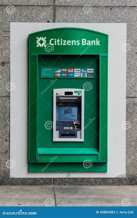 Citizen S Outside Atm Machine Editorial Stock Photo Image Of