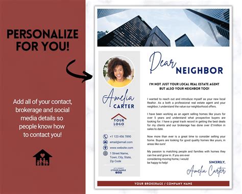 Real Estate Agent Letter Realtor Introduction Template New Etsy Uk