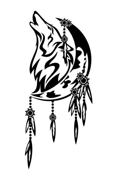 Wolf Dream Catcher Illustrations Royalty Free Vector Graphics And Clip