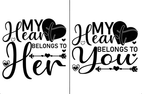 My Heart Belongs To Quotes Svg T Shirt Valentines Svg Bundle 14022709