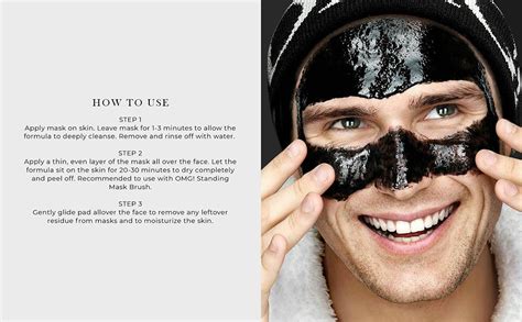 Double Dare 3 In 1 Man In Black Peel Off Mask Kit For Men