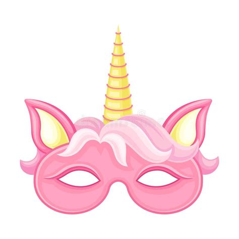 Unicorn Mask Photo Booth Prop Birthday Or Slumber Party Decor Stock