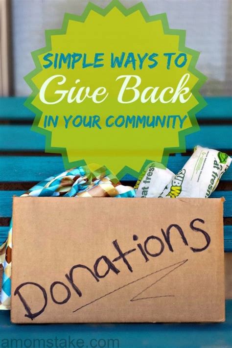 Simple Ways To Give Back In Your Community A Mom S Take Giving Back