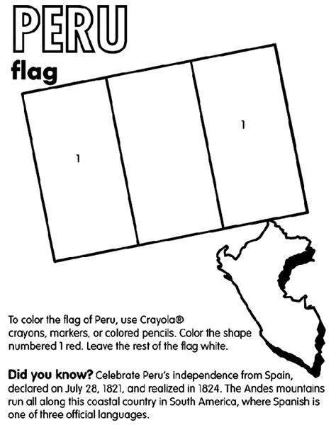Choose your favorite coloring page and color it in bright colors. Peru Coloring Page | crayola.com