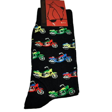 The best mens cat socks designed for ultimate comfort & style. Motorbikes Black Men's Novelty Socks from Ties Planet UK