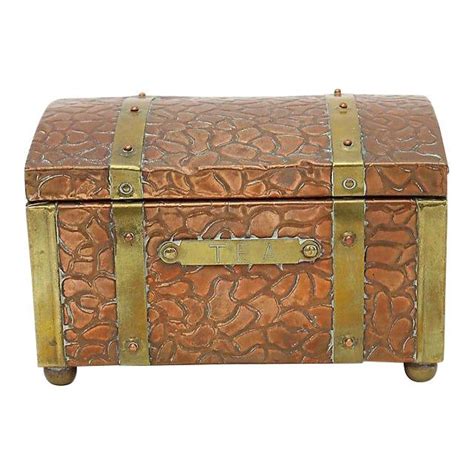 19th Century English Copper And Brass Tea Caddy In 2021 Tea Caddy