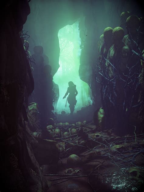 Wallpaper Sunlight Underwater Cave Lara Croft Tomb Raider Rise