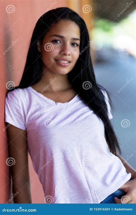 Close Up Portrait Of Beautiful Latin American Teenage Girl Stock Image Image Of Close Latin