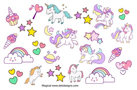 Magical Dek Designs In 2020 Unicorn Stickers Girl Stickers