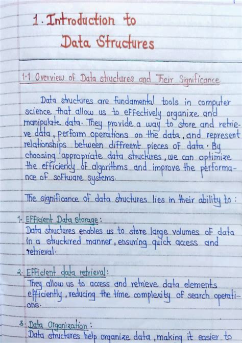 Complete Data Structure And Algorithm Notes Using C Handwritten Notes Codewithcurious
