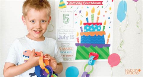 Create This Diy Kids Birthday Countdown In 30 Minutes Hadley Designs