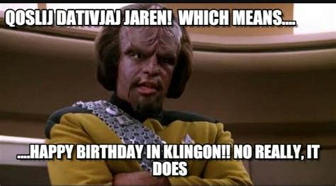 Klingon Birthday Star Trek Birthday Star Trek Funny Birthday Humor