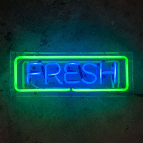 Fresh Neon Sign In Acrylic Box Free Shipping Mk Neon