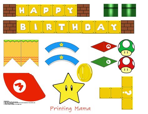 Super Mario Party Birthday Printables By Louiseanddaniel On Etsy