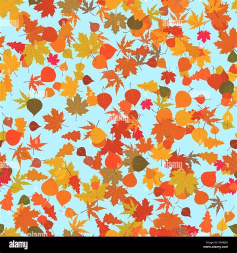 Autumn Leaves Seamless Background Stock Vector Image And Art Alamy