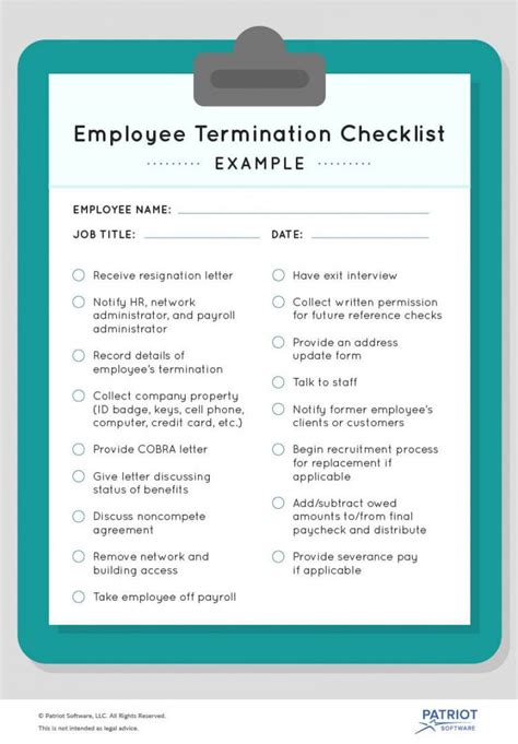 Editable Employee Termination Checklist How To Stay Compliant