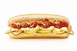 Hot dog danese isolato fotografia stock. Immagine di cetriolo - 29793488