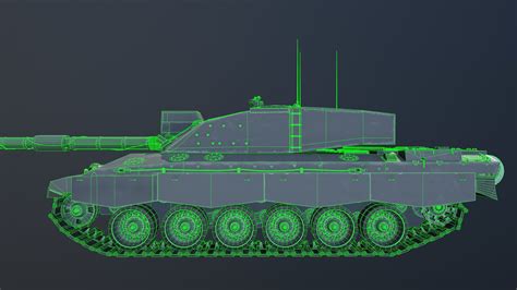 3d Model Challenger 2 Tank Vr Ar Low Poly Cgtrader