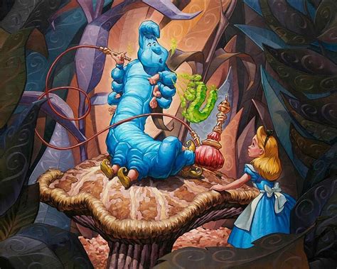 Buy Alice In Wonderland And Absolem The Caterpillar Canvas Or Print