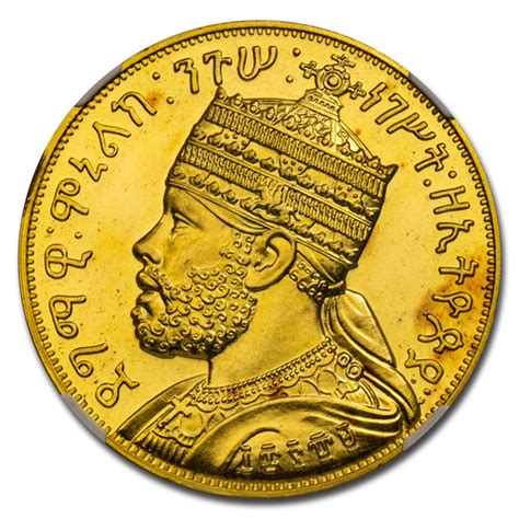 Buy Ee1889 1897 Ethiopia Gold Fantasy Talari Menelik Ii Pf 64 Ngc Apmex