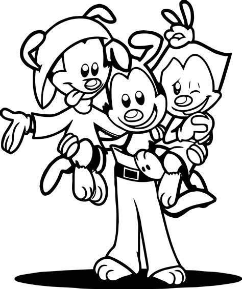Cool Animaniacs Warner Siblings Coloring Page Coloring Pages Cartoon