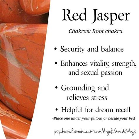 Right Handed And Left Handed Crystals Red Jasper Crystal Meanings