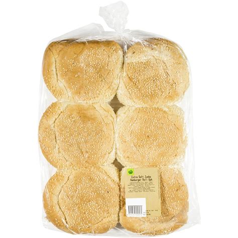 Woolworths Extra Soft Bread Rolls Jumbo Hamburger 6pk Woolworths