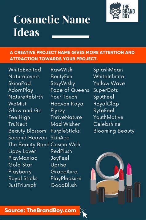 457 Brilliant Cosmetic Company Names Video Infographic Makeup