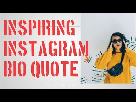 Inspiring Instagram Bio Quotes - YouTube