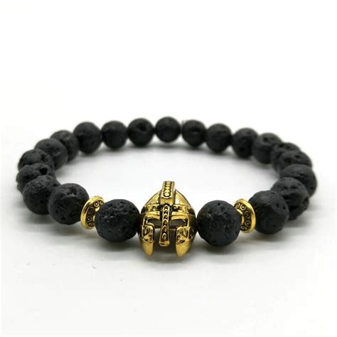 Pulsera Con Cuentas Negras Mate Para Hombre Brazalete Con Abalorios