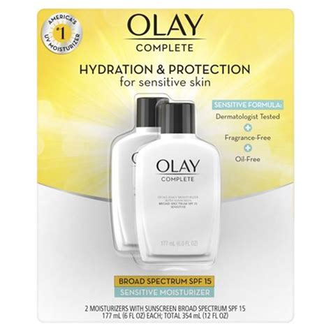 Olay Complete Lotion Moisturizer With Spf 15 Sensitive 60 Oz Pack Of 2