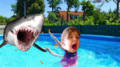 Baby Shark Dance In The Swimming Pool Nastya Sing And Dance Animal