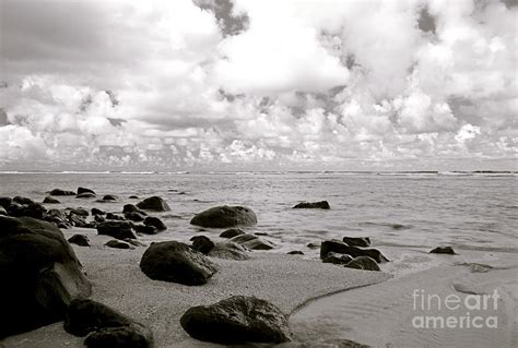 Black And White Beach Scene Photograph By Kicka Witte