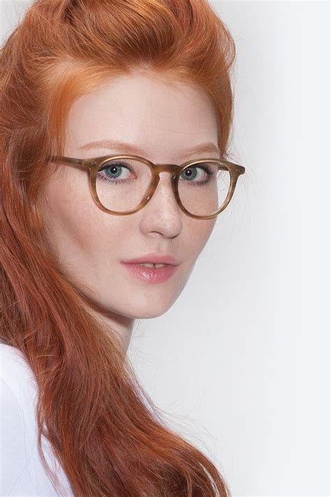 prism understated vintage frames in chestnut eyebuydirect red hair and glasses red hair