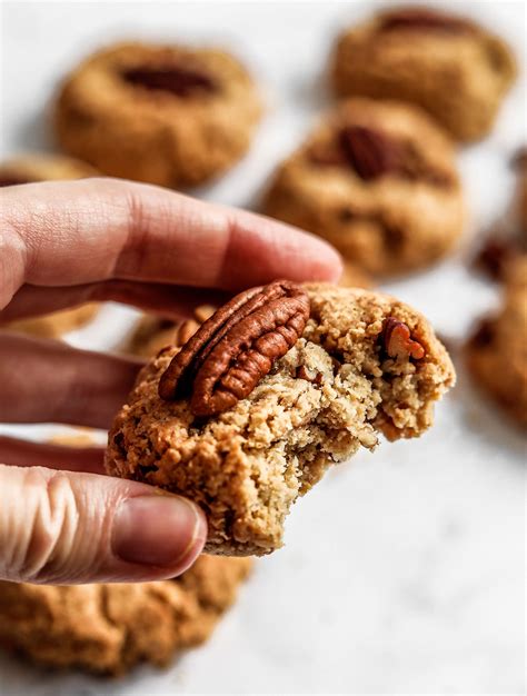 Vegan And Gluten Free Pecan Oat Cookies Nadia S Healthy Kitchen