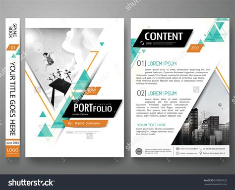 Portfolio Design Template Vector Minimal Brochure Report Business