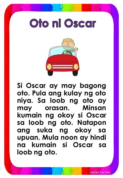 Teacher Fun Files Tagalog Reading Passages 17